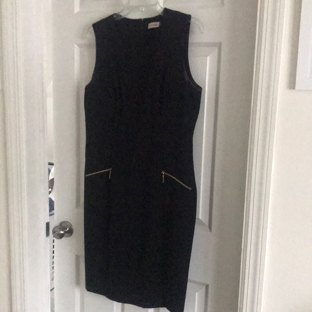 Calvin Klein black sheath dress